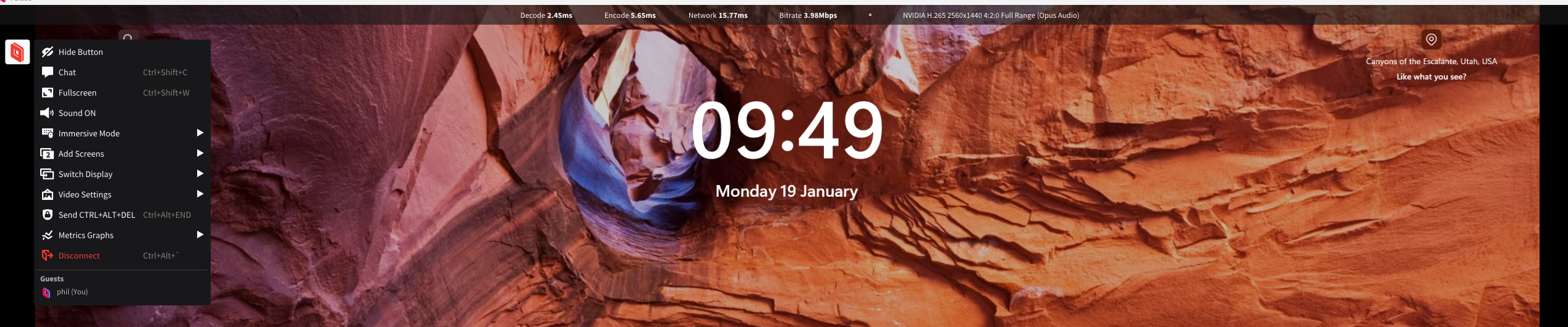Real-time latency statistics in Parsec