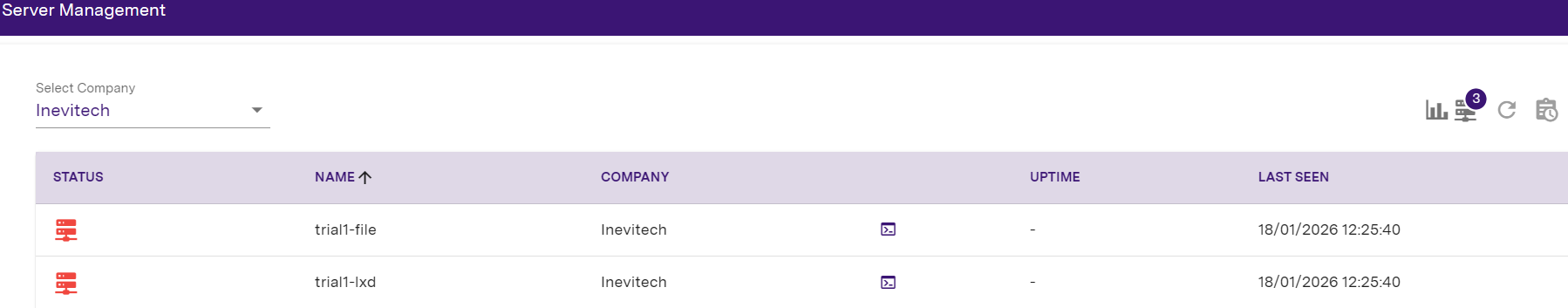 Viewing your servers