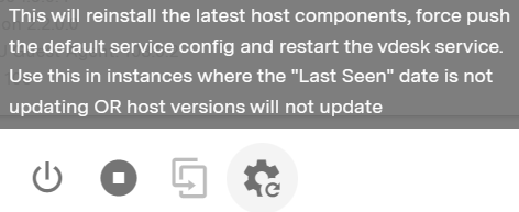 Force push config button