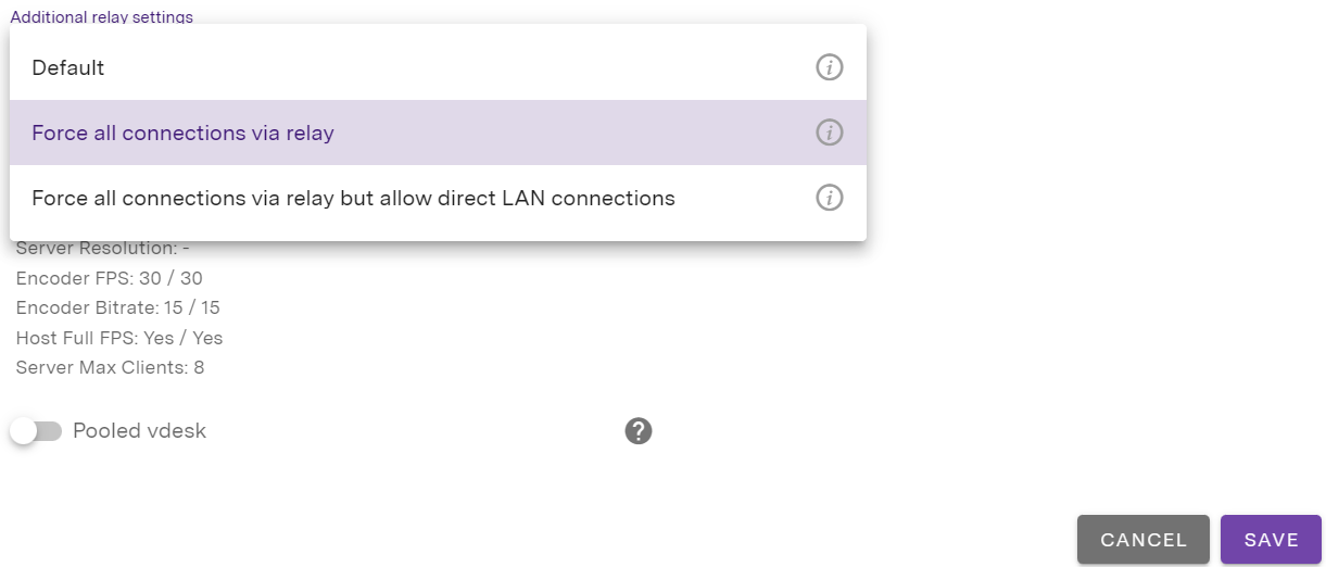Additional relay settings