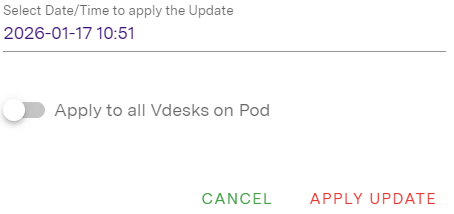 Vdesk update menu