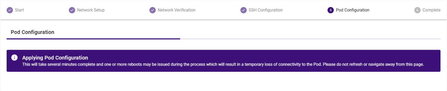 Start applying pod configuration